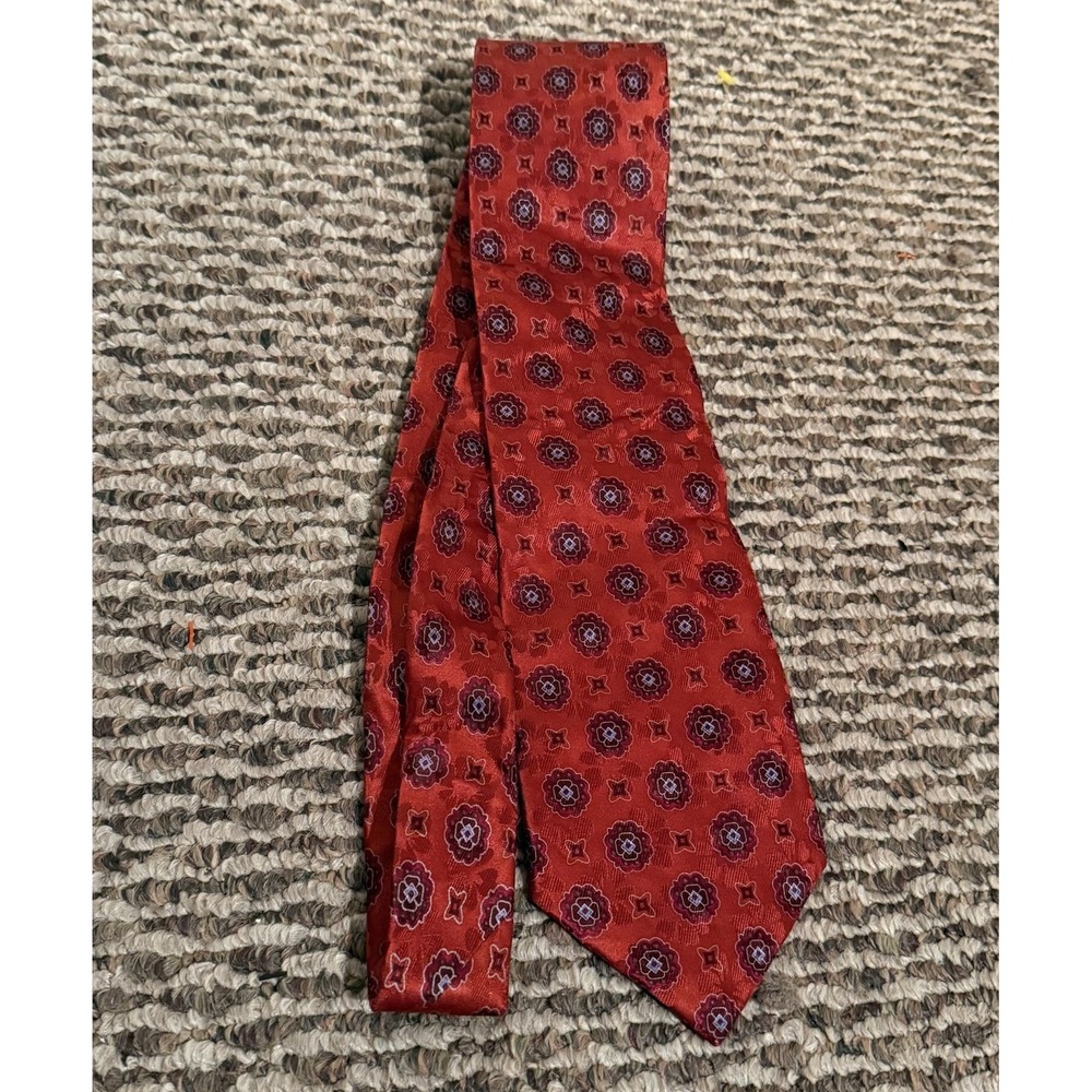 John Bartlett Silk Tie Career Work Elevated Red Handmade